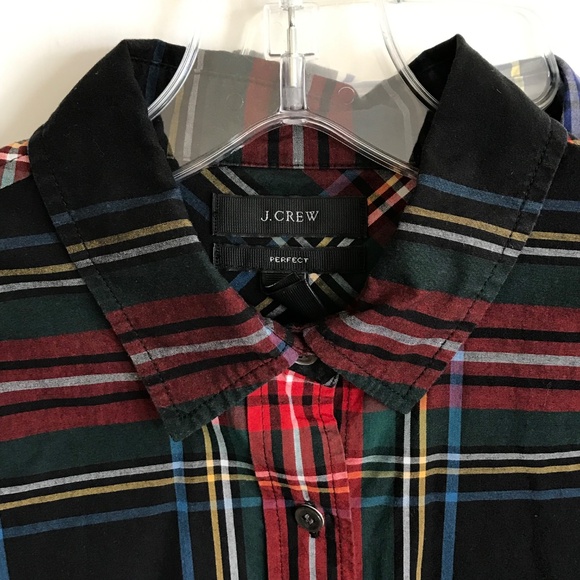 J. CREW Perfect Plaid Button Down Cotton Shirt Bundle Blue Red Boys Size 2T - Picture 7 of 16